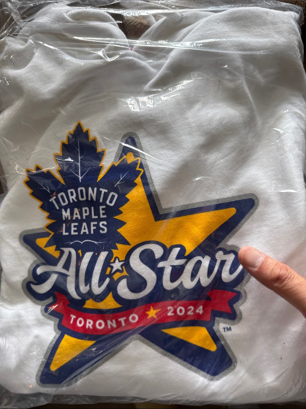 Mitchell ness All-Star Toronto Maple Leafs White Hoodie for mens - Picture 6 of 7